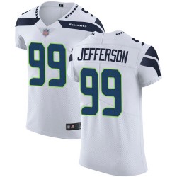 Elite Men's Quinton Jefferson White Road Jersey - #99 Football Seattle Seahawks Vapor Untouchable