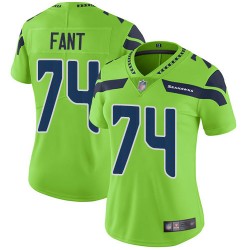 Elite Women's George Fant Green Jersey - #74 Football Seattle Seahawks Rush Vapor Untouchable