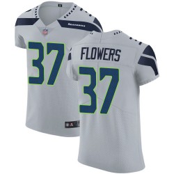 Elite Men's Tre Flowers Grey Alternate Jersey - #37 Football Seattle Seahawks Vapor Untouchable