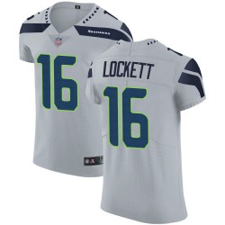 Elite Men's Tyler Lockett Grey Alternate Jersey - #16 Football Seattle Seahawks