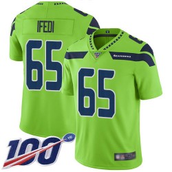 Limited Men's Germain Ifedi Green Jersey - #65 Football Seattle Seahawks 100th Season Rush Vapor Untouchable