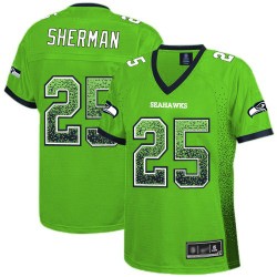 Elite Women's Richard Sherman Green Jersey - #25 Football Seattle Seahawks Drift Fashion