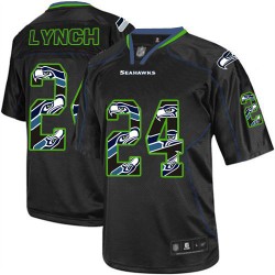 Elite Youth Marshawn Lynch New Lights Out Black Jersey - #24 Football Seattle Seahawks