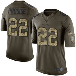 Elite Youth C. J. Prosise Green Jersey - #22 Football Seattle Seahawks Salute to Service
