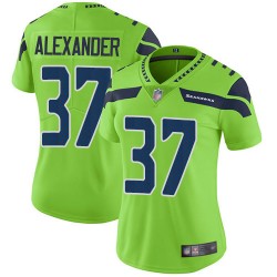 Elite Women's Shaun Alexander Green Jersey - #37 Football Seattle Seahawks Rush Vapor Untouchable