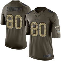 Elite Youth Steve Largent Green Jersey - #80 Football Seattle Seahawks Salute to Service