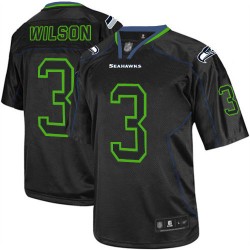 Elite Youth Russell Wilson Lights Out Black Jersey - #3 Football Seattle Seahawks