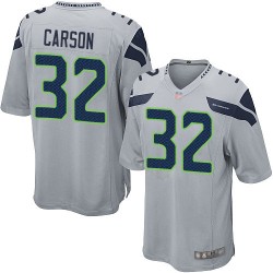 Game Men's Chris Carson Grey Alternate Jersey - #32 Football Seattle Seahawks