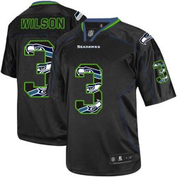 Elite Youth Russell Wilson New Lights Out Black Jersey - #3 Football Seattle Seahawks