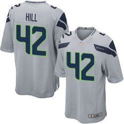 Game Men's Delano Hill Grey Alternate Jersey - #42 Football Seattle Seahawks
