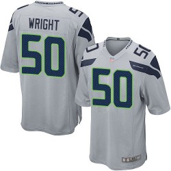 Game Men's K.J. Wright Grey Alternate Jersey - #50 Football Seattle Seahawks