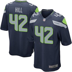 Game Men's Delano Hill Navy Blue Home Jersey - #42 Football Seattle Seahawks