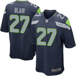 Game Men's Marquise Blair Navy Blue Home Jersey - #27 Football Seattle Seahawks