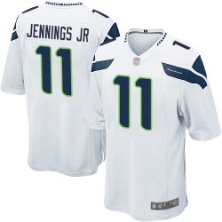 Game Men's Gary Jennings Jr. White Road Jersey - #11 Football Seattle Seahawks