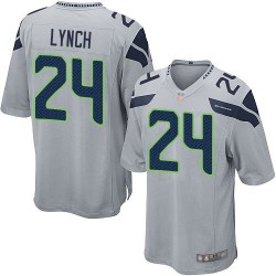 Game Men's Marshawn Lynch Grey Alternate Jersey - #24 Football Seattle Seahawks