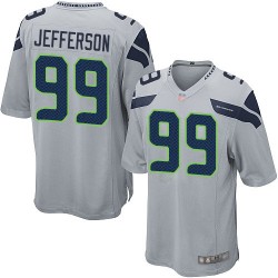 Game Men's Quinton Jefferson Grey Alternate Jersey - #99 Football Seattle Seahawks