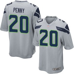 Game Men's Rashaad Penny Grey Alternate Jersey - #20 Football Seattle Seahawks
