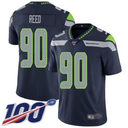 Limited Men's Jarran Reed Navy Blue Home Jersey - #90 Football Seattle Seahawks 100th Season Vapor Untouchable