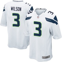 Game Men's Russell Wilson White Road Jersey - #3 Football Seattle Seahawks