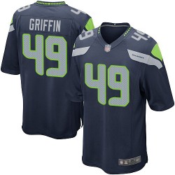 Game Men's Shaquem Griffin Navy Blue Home Jersey - #49 Football Seattle Seahawks