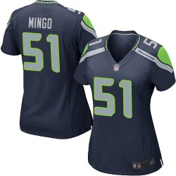 Game Women's Barkevious Mingo Navy Blue Home Jersey - #51 Football Seattle Seahawks