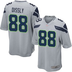 Game Men's Will Dissly Grey Alternate Jersey - #88 Football Seattle Seahawks
