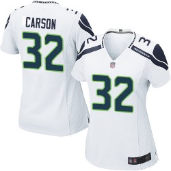 Game Women's Chris Carson White Road Jersey - #32 Football Seattle Seahawks