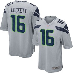 Game Men's Tyler Lockett Grey Alternate Jersey - #16 Football Seattle Seahawks