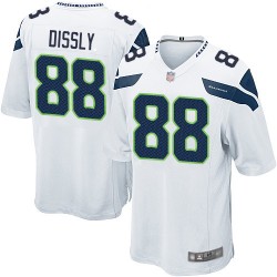 Game Men's Will Dissly White Road Jersey - #88 Football Seattle Seahawks
