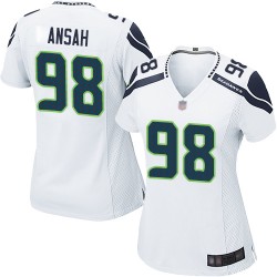 Game Women's Ezekiel Ansah White Road Jersey - #98 Football Seattle Seahawks