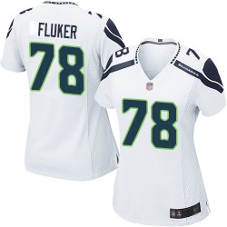 Game Women's D.J. Fluker White Road Jersey - #78 Football Seattle Seahawks