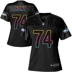 Game Women's George Fant Black Jersey - #74 Football Seattle Seahawks Fashion