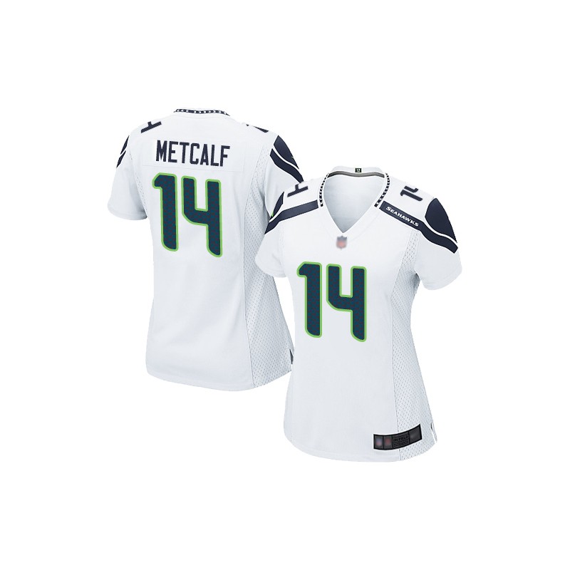 Game Women's D.K. Metcalf White Road Jersey - #14 Football Seattle Seahawks  Size S