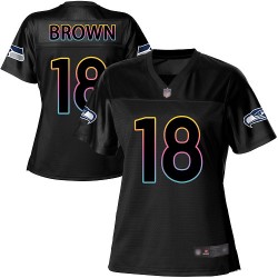 Game Women's Jaron Brown Black Jersey - #18 Football Seattle Seahawks Fashion