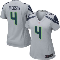 Game Women's Michael Dickson Grey Alternate Jersey - #4 Football Seattle Seahawks