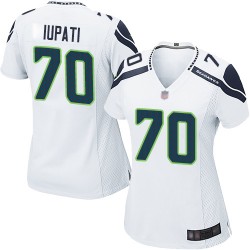 Game Women's Mike Iupati White Road Jersey - #70 Football Seattle Seahawks