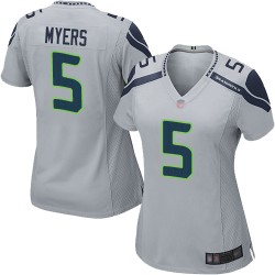 Game Women's Jason Myers Grey Alternate Jersey - #5 Football Seattle Seahawks