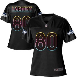 Game Women's Steve Largent Black Jersey - #80 Football Seattle Seahawks Fashion