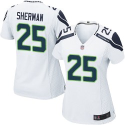 Game Women's Richard Sherman White Road Jersey - #25 Football Seattle Seahawks
