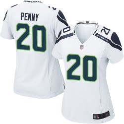 Game Women's Rashaad Penny White Road Jersey - #20 Football Seattle Seahawks