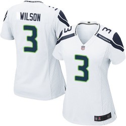Game Women's Russell Wilson White Road Jersey - #3 Football Seattle Seahawks