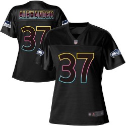 Game Women's Shaun Alexander Black Jersey - #37 Football Seattle Seahawks Fashion