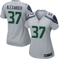 Game Women's Shaun Alexander Grey Alternate Jersey - #37 Football Seattle Seahawks