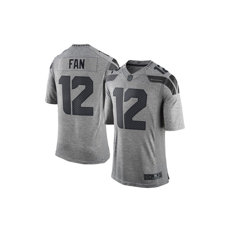 Limited Men's 12th Fan Gray Jersey - Football Seattle Seahawks Gridiron  Size 40/M