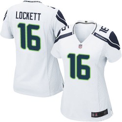 Game Women's Tyler Lockett White Road Jersey - #16 Football Seattle Seahawks