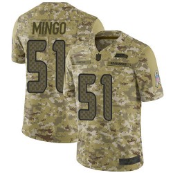 Limited Men's Barkevious Mingo Camo Jersey - #51 Football Seattle Seahawks 2018 Salute to Service