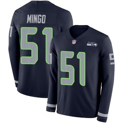 Limited Men's Barkevious Mingo Navy Blue Jersey - #51 Football Seattle Seahawks Therma Long Sleeve