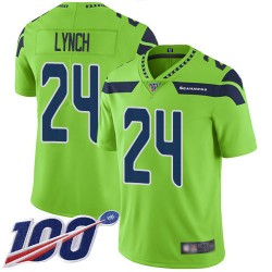 Limited Men's Marshawn Lynch Green Jersey - #24 Football Seattle Seahawks  100th Season Rush Vapor Untouchable Size 40/M