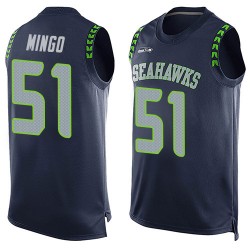 Limited Men's Barkevious Mingo Navy Blue Jersey - #51 Football Seattle Seahawks Player Name & Number Tank Top