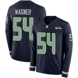 Limited Men's Bobby Wagner Navy Blue Jersey - #54 Football Seattle Seahawks Therma Long Sleeve